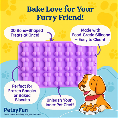 Petsy fun treat silicon molds , Personalized DIY Dog Treat Kit with Molds, Cutters, Recipes – Healthy Homemade Snacks for Pups & Pet Lovers