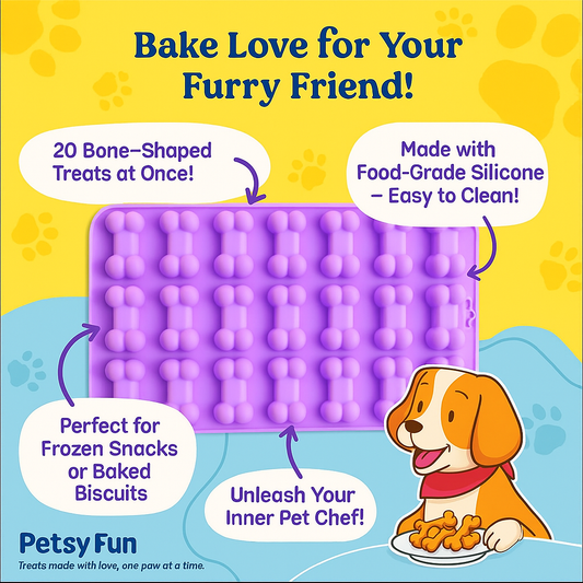 Petsy fun treat silicon molds , Personalized DIY Dog Treat Kit with Molds, Cutters, Recipes – Healthy Homemade Snacks for Pups & Pet Lovers