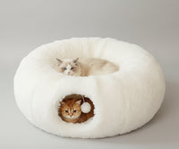 Cozy Cat Haven Bed with Play Tunnel